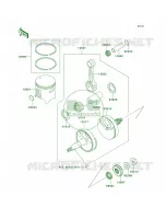 CrankshaftPistons per Kawasaki KX100 2009