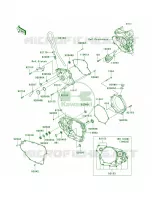 Engine Covers per Kawasaki KX450F Monster Energy 2009