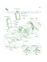 Engine Shrouds per Kawasaki KX450F Monster Energy 2009