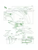 Fenders per Kawasaki KX450F Monster Energy 2009
