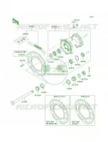 Rear Hub per Kawasaki KX450F Monster Energy 2009
