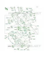 Crankcase per Kawasaki KX85 Monster Energy 2009