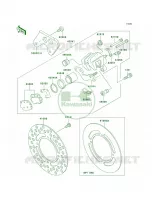 Rear BrakeD1 D3 per Kawasaki KX100 2005