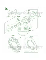 Rear BrakeA1 A3 per Kawasaki KX85 2004