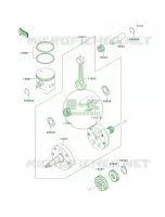 CrankshaftPistons per Kawasaki KX250 2001