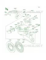 Rear Brake per Kawasaki KX250 2001