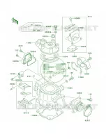 Cylinder HeadCylinder per Kawasaki KX100 1999