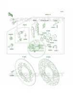 Front Brake per Kawasaki KX100 1999