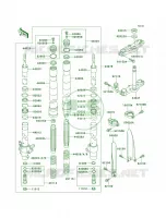 Front Fork per Kawasaki KX100 1999