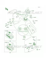 Fuel Tank per Kawasaki KX100 1999