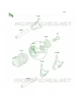 Gear Change DrumShift Forks per Kawasaki KX100 1999
