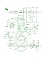 Cylinder HeadCylinder per Kawasaki KX80 1998