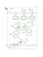 Optional PartsTop End Kit per Kawasaki KX80 1998