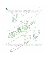 Gear Change DrumShift Forks per Kawasaki KX500 1997