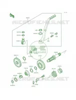 Kickstarter Mechanism per Kawasaki KX500 1997