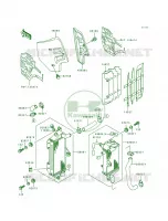 Radiator per Kawasaki KX500 1997
