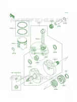 CrankshaftPistons per Kawasaki KX80 1997