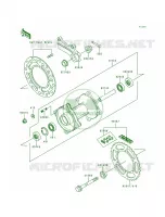 Rear Hub per Kawasaki KX80 1997