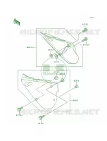 Side Covers per Kawasaki KX80 1997