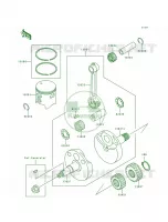 CrankshaftPiston per Kawasaki KX80 1991