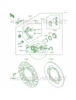 Front Caliper per Kawasaki KX80 1991