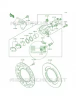 Rear Caliper per Kawasaki KX80 1991