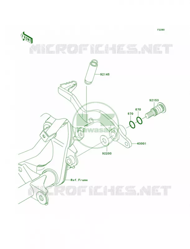 Brake Pedal Kawasaki MOTOS 140 2008 KLX140L  KLX140B8F