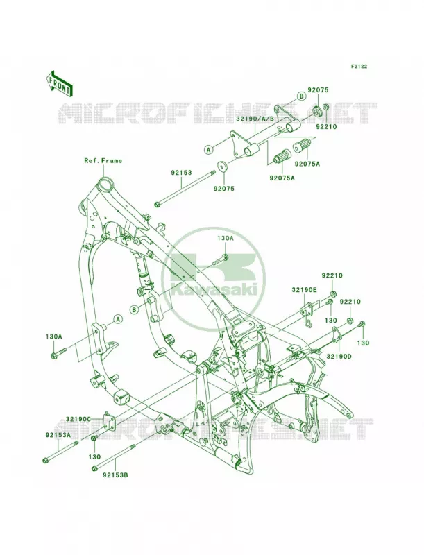 Engine Mount Kawasaki MOTOS 900 2009 Vulcan 900 Custom  VN900C9F
