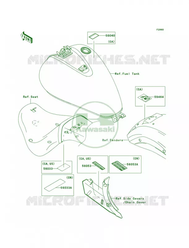 Labels Kawasaki MOTOS 900 2009 Vulcan 900 Custom  VN900C9F