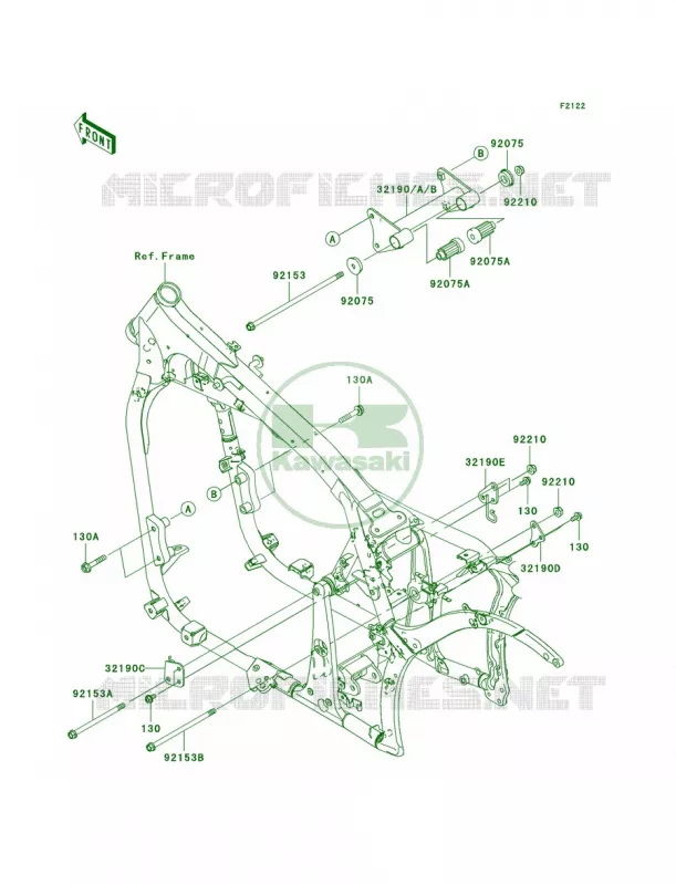 Engine Mount Kawasaki MOTOS 900 2008 Vulcan 900 Custom  VN900C8F