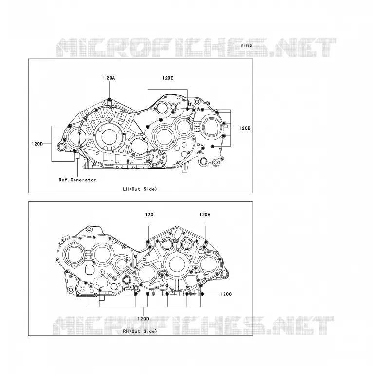 CARTER BOLT Kawasaki MOTOS 2000 2009 VN2000 CLASSIC  VN2000H9F