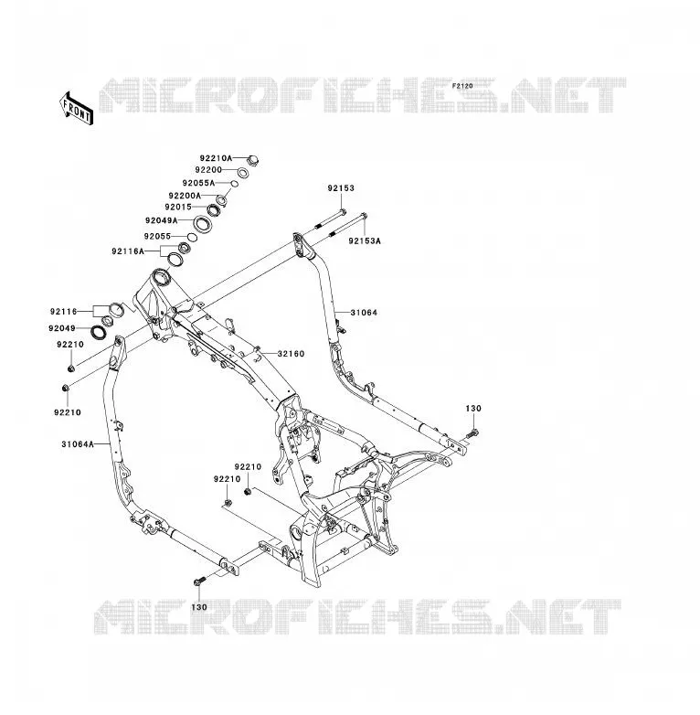 TELAIO Kawasaki MOTOS 2000 2009 VN2000 CLASSIC  VN2000H9F