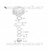 CILINDRO   PISTONE per Kawasaki KLF250 2003