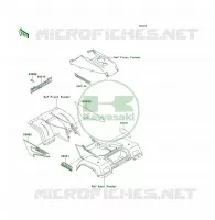 ADESIVO(GREEN) per Kawasaki KLF400 4X4 1999