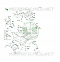 PARAFANGO POSTERIORE per Kawasaki KLF400 4X4 1999