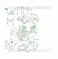 TESTATA( LF400AE532917) per Kawasaki KLF400 4X4 1999