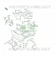 PARAFANGO POSTERIORE per Kawasaki KLF400 4X4 1999