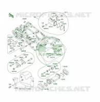 PARTI DEL TELAIO (COUVERTURE) per Kawasaki KSF250 1997