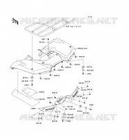 PARAFANGO POSTERIORE per Kawasaki KVF650 4X4I 2007