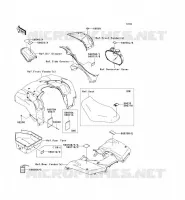 ETICHETTE per Kawasaki KVF650 4X4I 2009