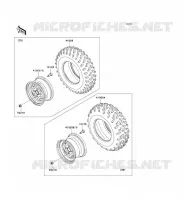 RUOTE   PNEUMATICI per Kawasaki KVF650 4X4I 2009