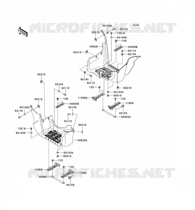 POGGIAPIEDI Kawasaki QUAD 650 2013 KVF650 4X4I  KVF650FDF