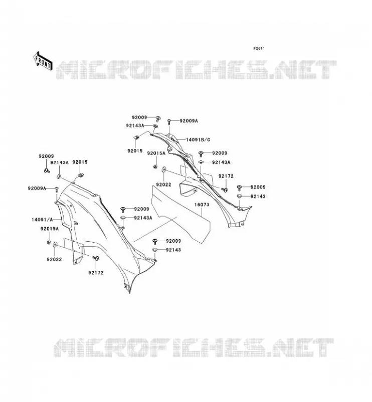 CUFFIA SIDE Kawasaki QUAD 650 2007 KVF650 4X4I  KVF650G7F