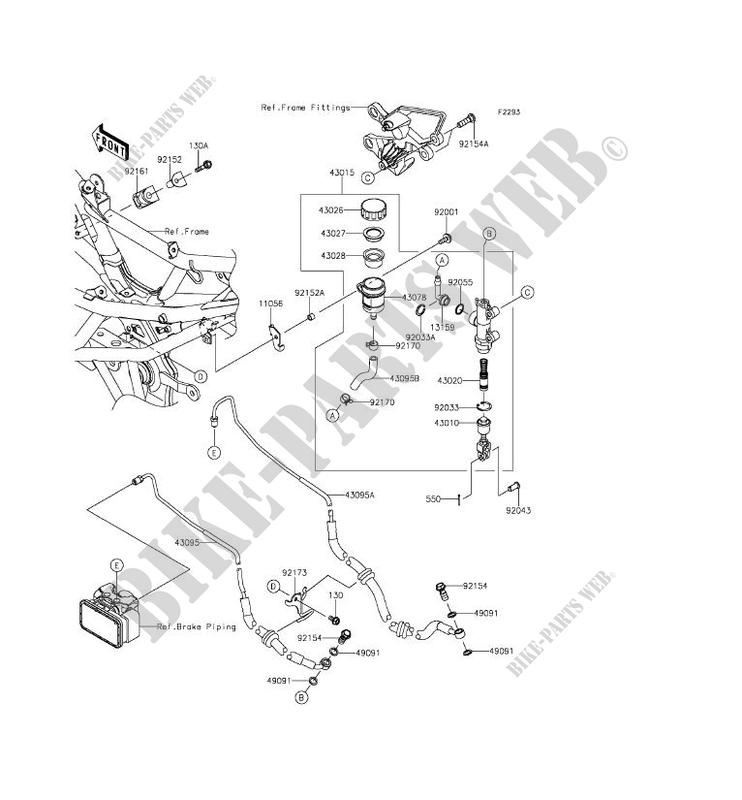POSTERIORE POMPA per Kawasaki Z250SL ABS 2015