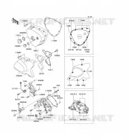 COPERTURA SINISTRA MOTORE per Kawasaki W650 1999