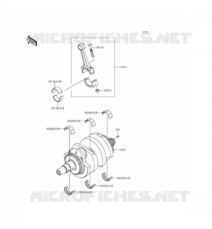 ALBERO MOTORE Kawasaki MOTOS 650 2015 VULCAN S  EN650AFF
