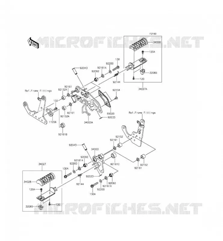 POGGIAPIEDI Kawasaki MOTOS 650 2015 VULCAN S  EN650AFF