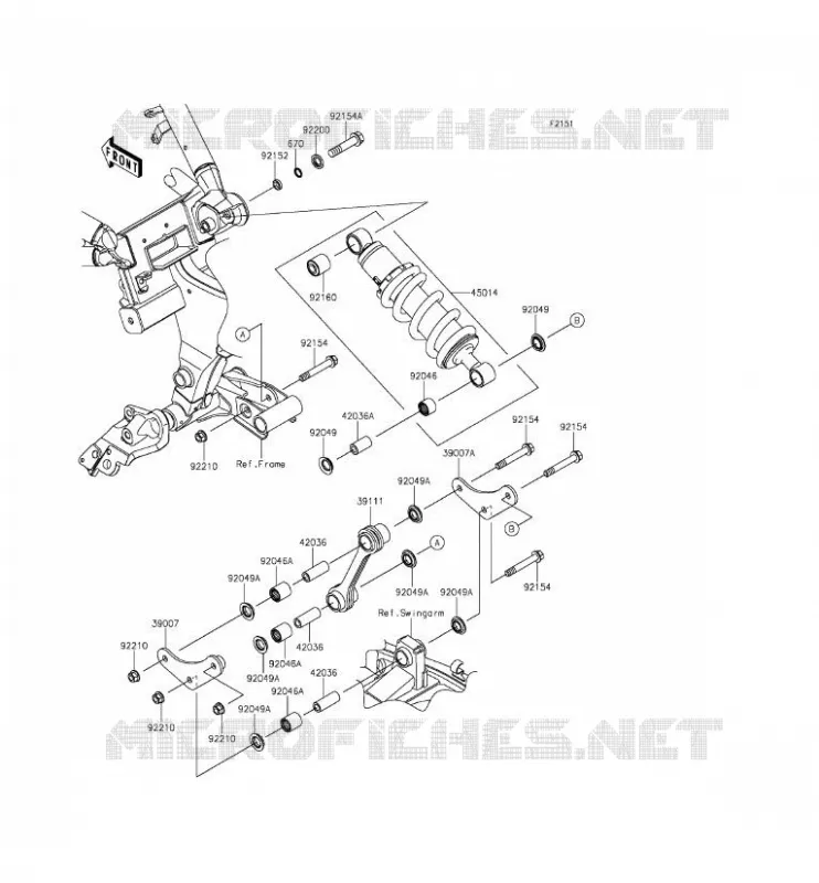 SOSPENSIONI - AMMORTIZZATORE Kawasaki MOTOS 650 2015 VULCAN S ABS  EN650BFF