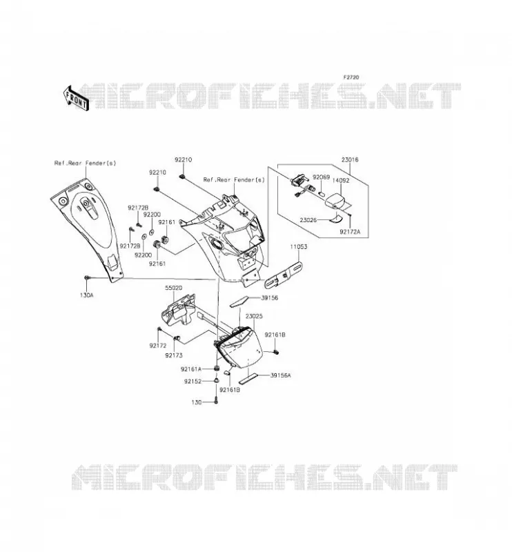 FANALE POSTERIORE(S) Kawasaki MOTOS 650 2015 VULCAN S ABS  EN650BFF