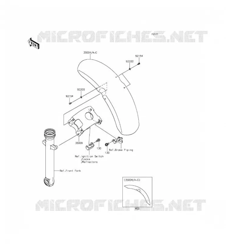 PARAFANGO ANTERIORE Kawasaki MOTOS 650 2015 VULCAN S ABS  EN650BFF